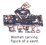 medieval woman stone carver